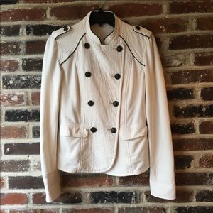 Express - White Cotton Military Jacket